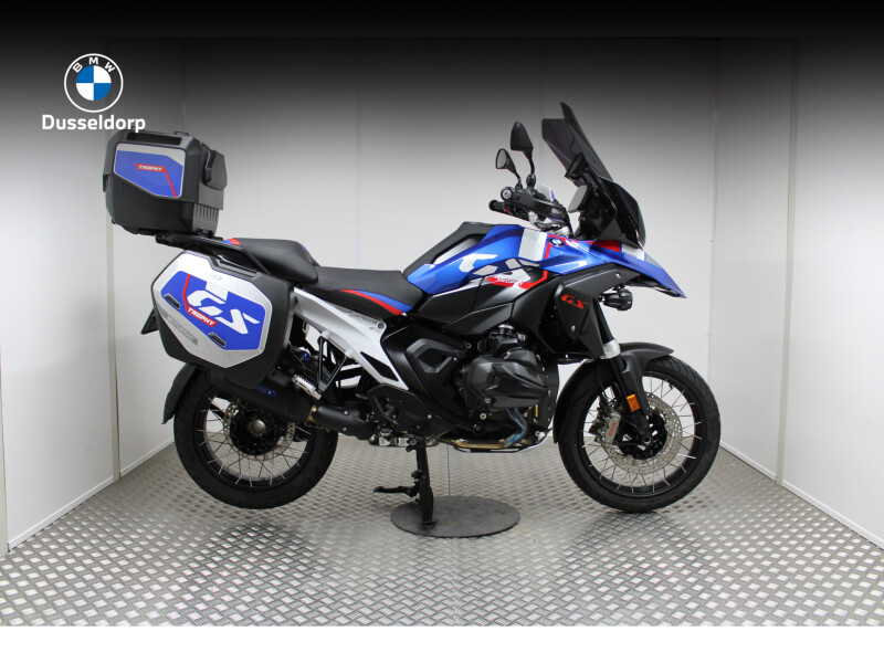 BMW R 1300 GS Racing Blue Metallic BOS demper, 3 delige kofferset, Custom zadel
