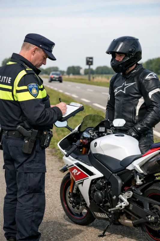 Verkeersboetes 2026 voor motorrijders