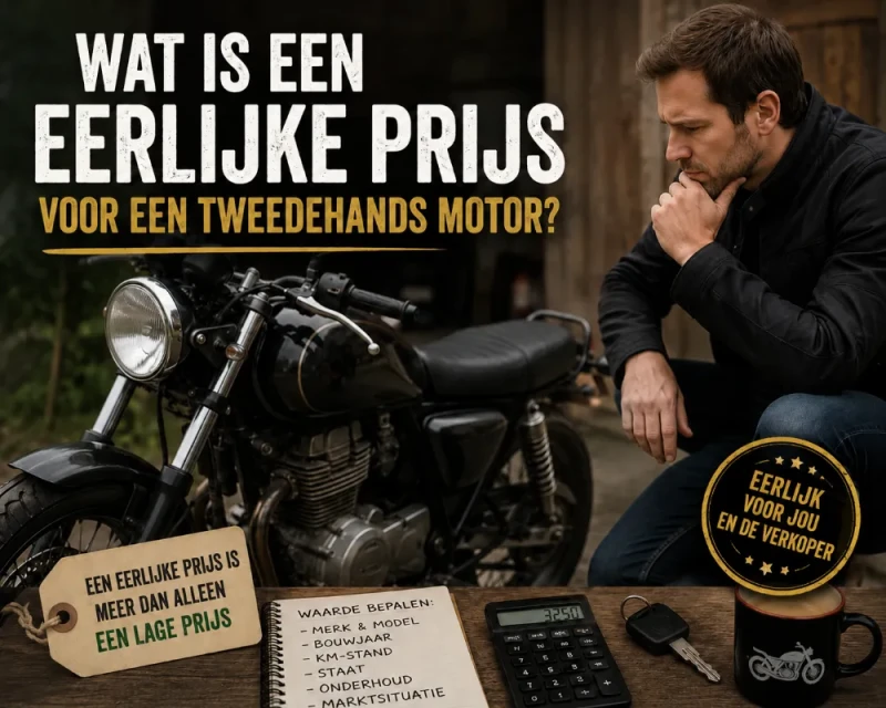 Wat is een eerlijke prijs voor een tweedehands motor?