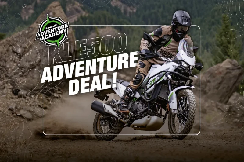 Kawasaki lanceert KLE500 Adventure Deal afbeeldingen