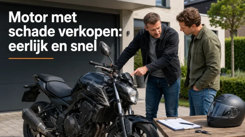Motor met schade verkopen: zo doe je het eerlijk en snel